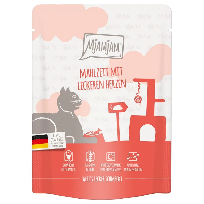 MjAMjAM Buste 6 x 300 g umido gatto (Cuori deliziosi)