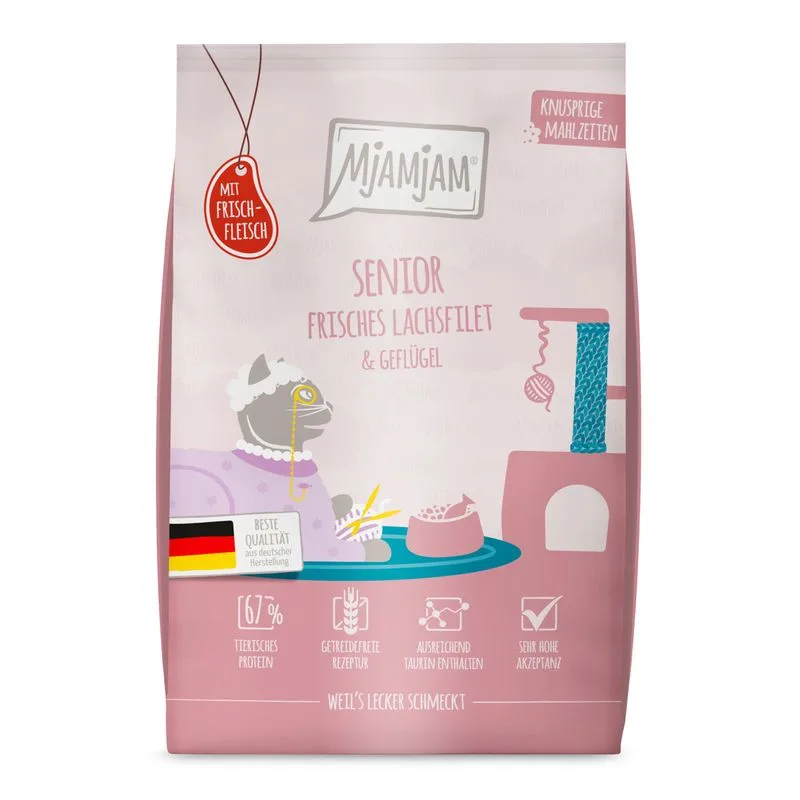 MjAMjAM Croccanti Pasti Senior Salmone & Pollame (1,5 kg)