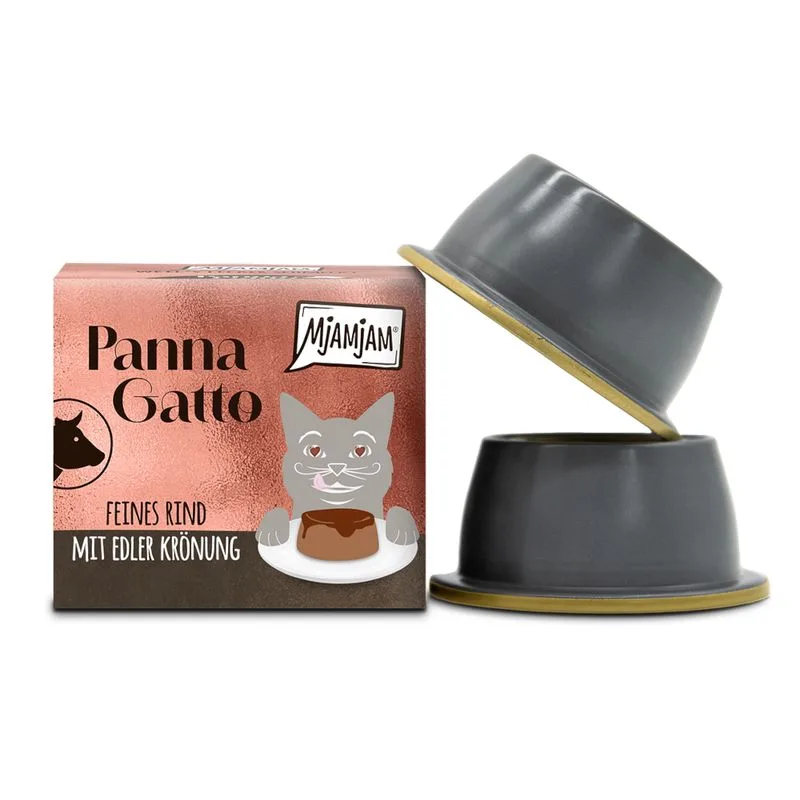 MjAMjAM Panna Gatto 2 x 80 g (Manzo con salsa raffinata)