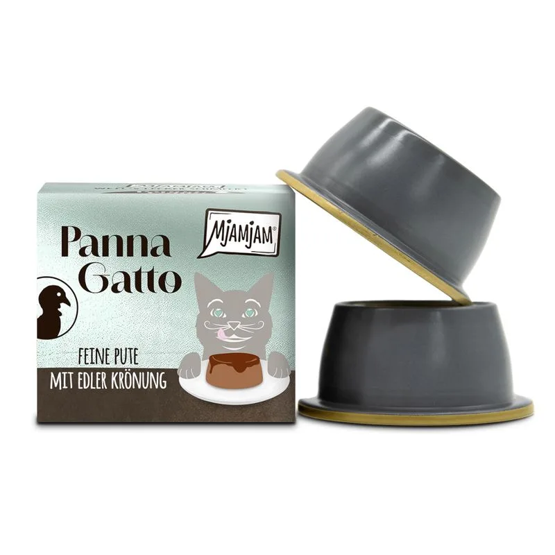 MjAMjAM Panna Gatto 2 x 80 g (Tacchino con salsa raffinata)