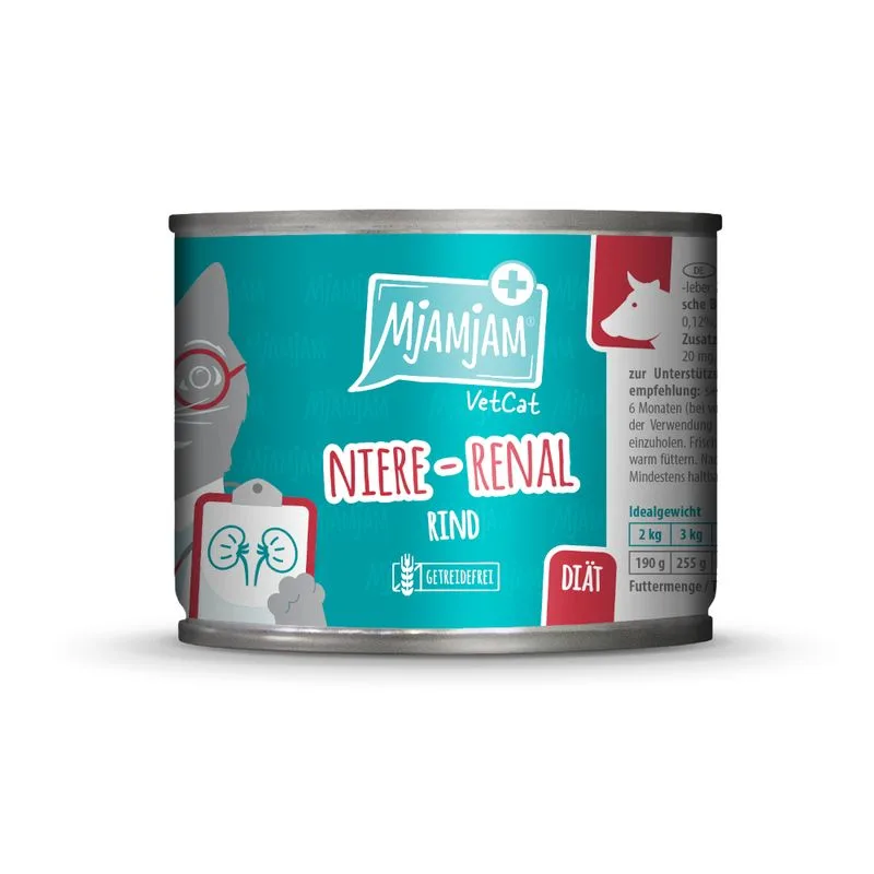 MjAMjAM VetCat Renal Manzo 6 x 200 g