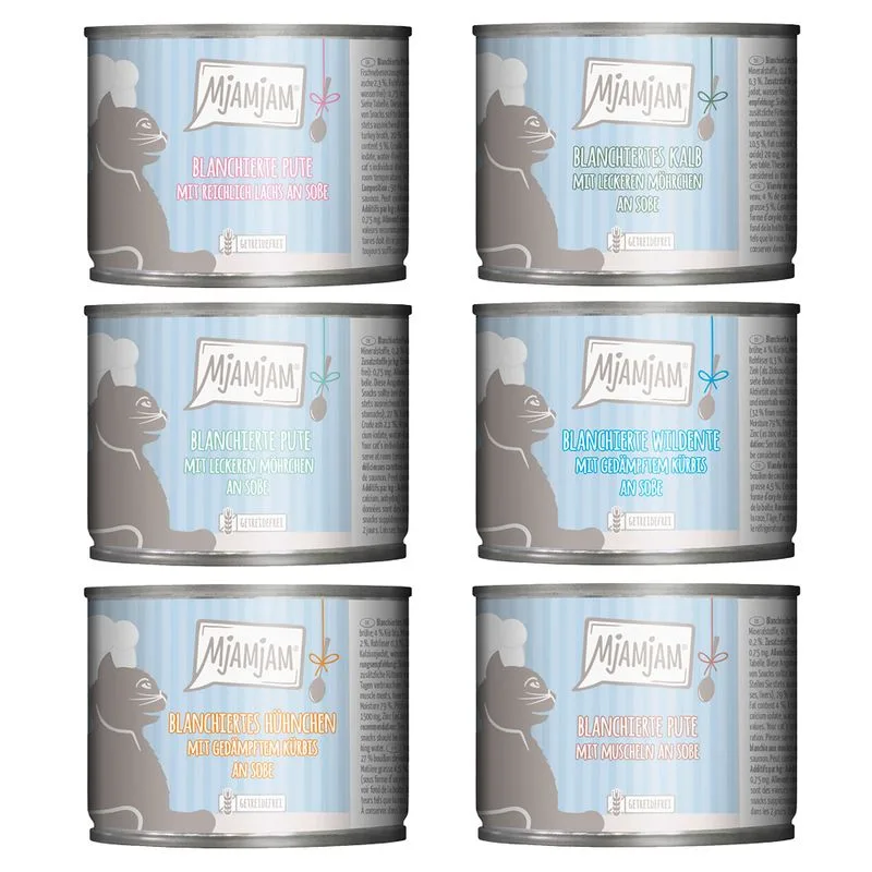 MjAMjAM in Salsa Pacco misto 6 x 185 g umido gatto