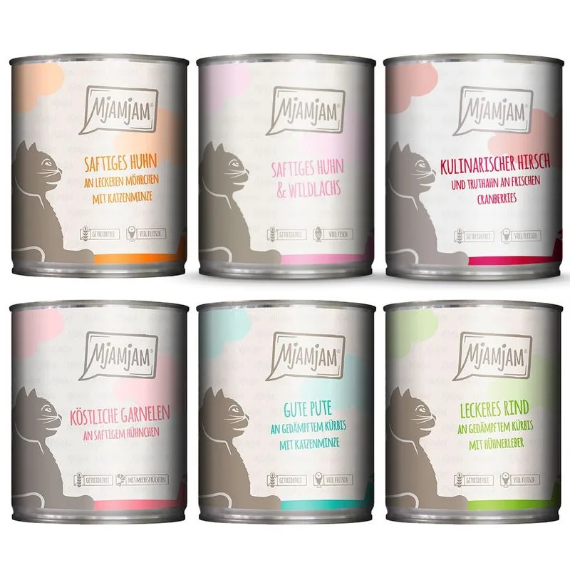 Set prova! MjAMjAM 6 x 800 g umido gatto