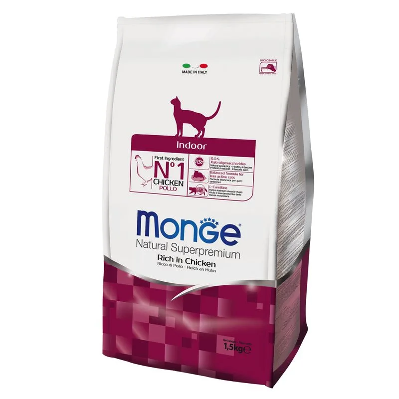 3 x 1,5 kg Monge Natural Superpremium (Indoor Ricco di Pollo)