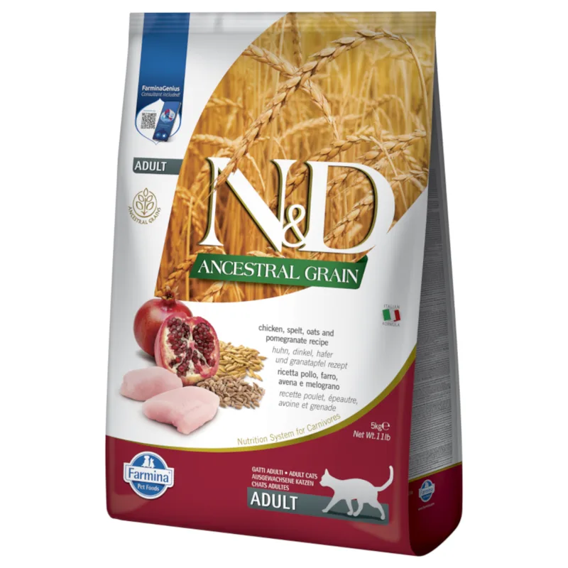 Farmina N&D Ancestral Grain Adult Cat Pollo e Melograno (Set %: 2 x 5 kg)