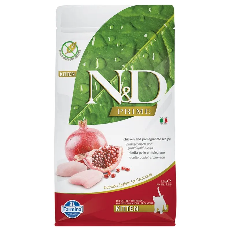Farmina N&D Grain Free Kitten Prime Cat Pollo & Melograno (Set %: 2 x 1,5 kg)