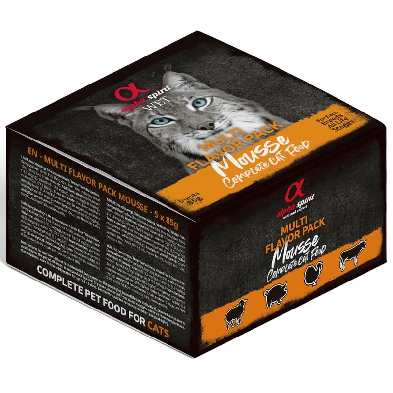 alpha spirit Multi-Flavour buste Pacco misto umido per gatto