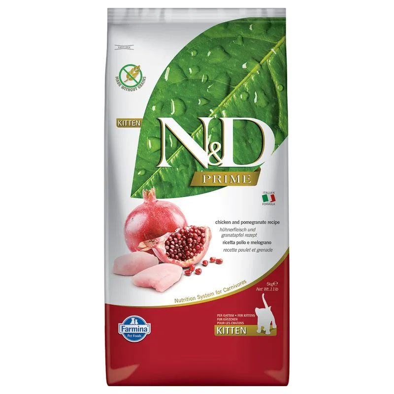 Farmina N&D Grain Free Kitten Prime Cat Pollo & Melograno (Set %: 2 x 5 kg)