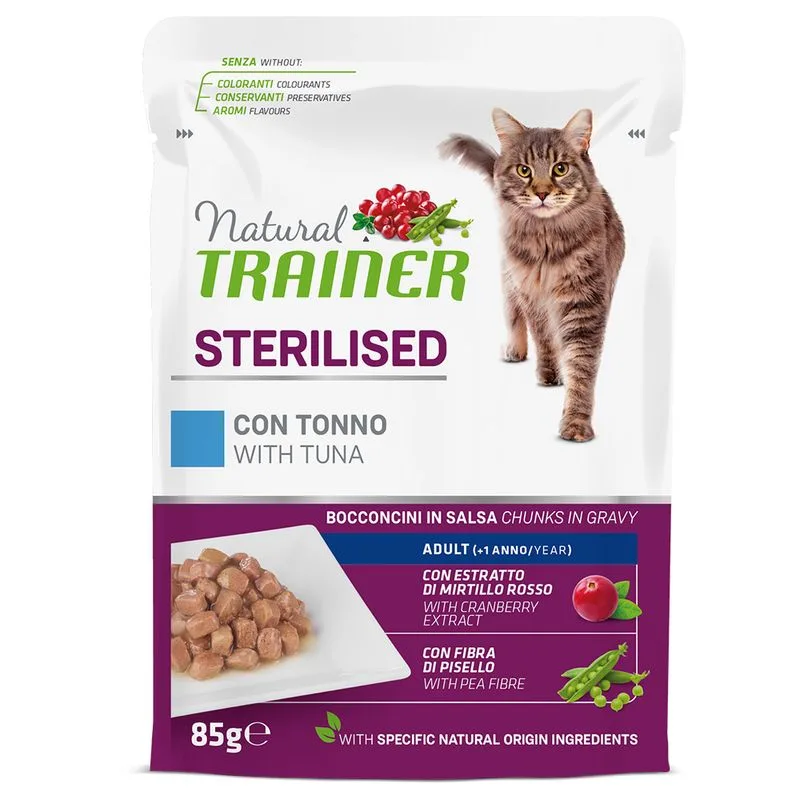 Natural Trainer Adult Sterilised 12 x 85 g (con Tonno)