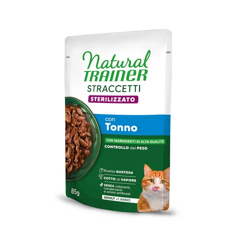 Natural Trainer Adult Sterilised Straccetti in Salsa 48 x 85 g (Tonno)