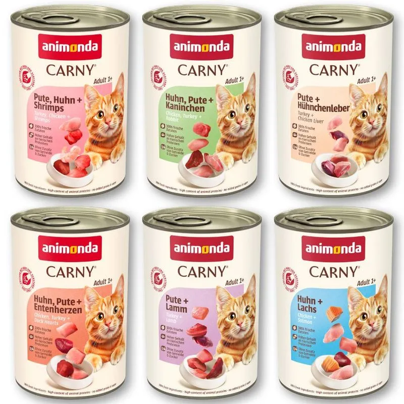 Set prova! animonda Carny Adult 12 x 400 g (MIX Pollo, 6 gusti (senza Manzo))