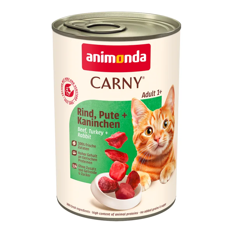 Set prova! animonda Carny Adult 12 x 400 g (MIX Tacchino, 2 varianti)