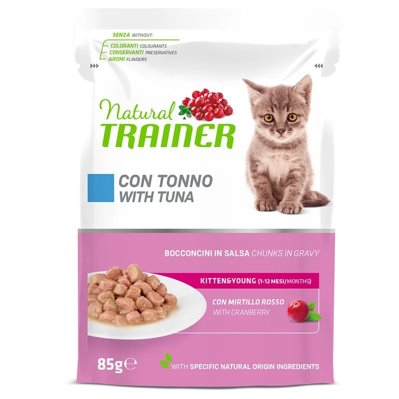 Natural Trainer Kitten & Young (Set %: 24 x 85 g Tonno)