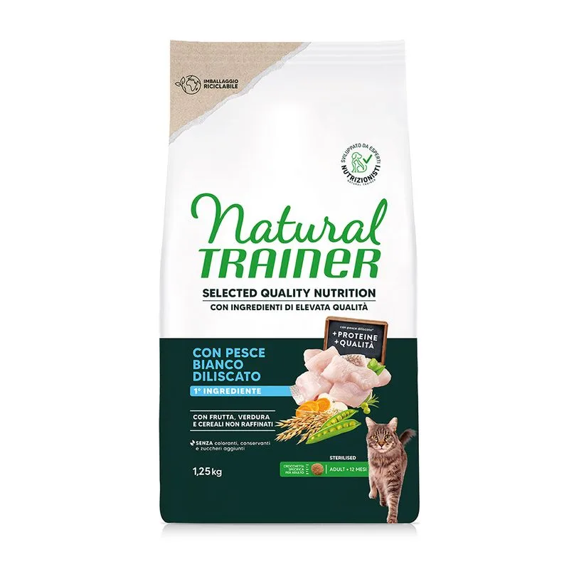Natural Trainer Selected Quality Nutrition Sterilised Pesce bianco (Set %: 2 x 1,25 kg)