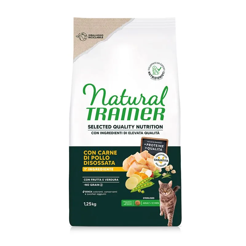 Natural Trainer Selected Quality Nutrition Sterilised con Pollo (Set %: 2 x 1,25 kg)
