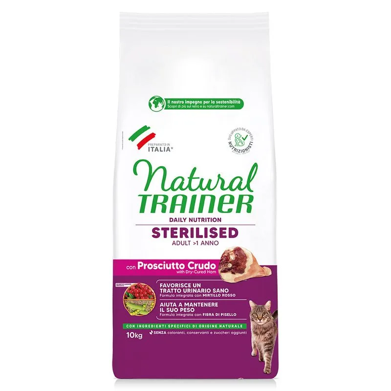 Natural Trainer Sterilised con Prosciutto crudo (Set %: 2 x 10 kg)