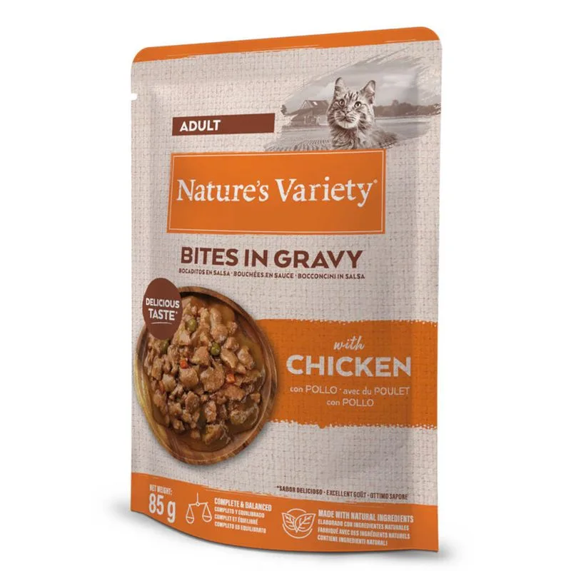 Nature's Variety Bites in Salsa 44 x 85 g (con Pollo)