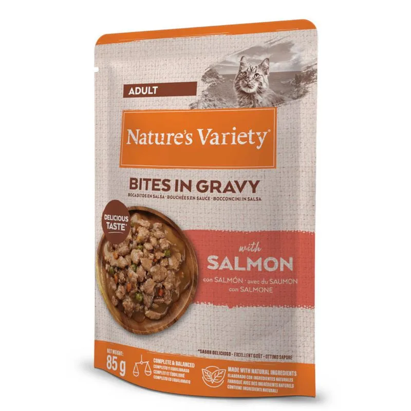 Nature's Variety Bites in Salsa 44 x 85 g (con Salmone)