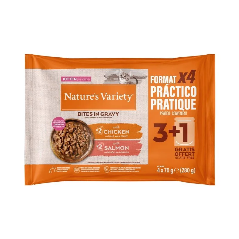 Nature's Variety Kitten Bites in Salsa 44 x 70 g