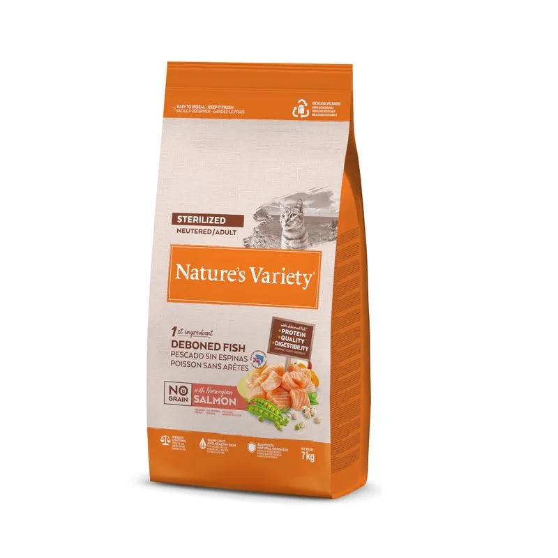 Nature's Variety No Grain Sterilized Adult Salmone norvegese per gatti (Set %: 2 x 7 kg)