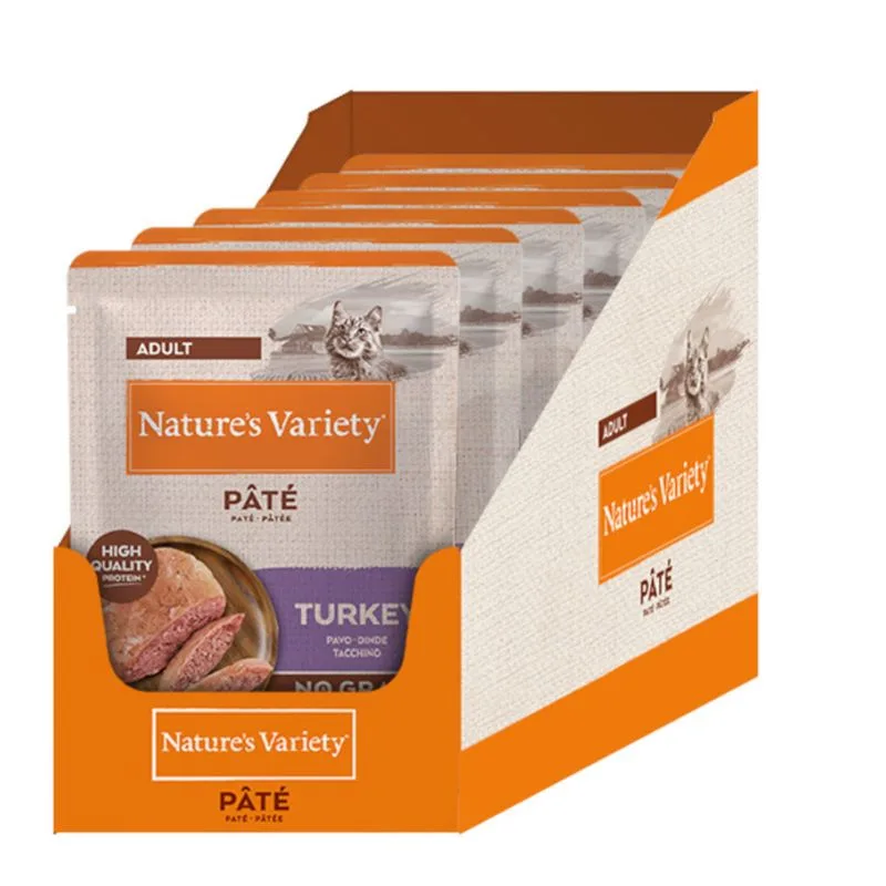 Nature's Variety Paté No Grain 24 x 70 g umido gatto (Tacchino)