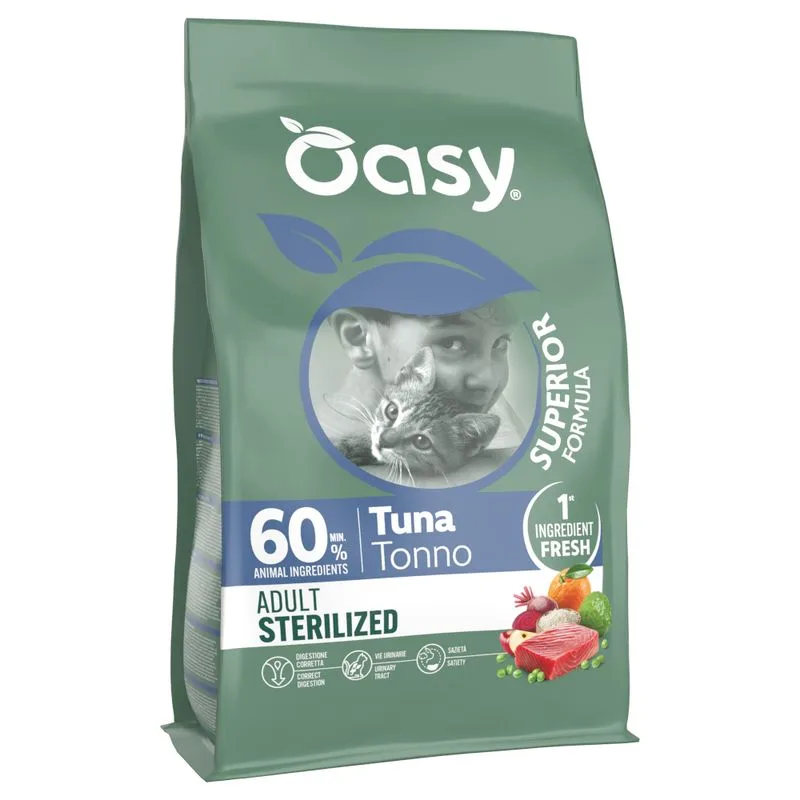 Oasy Dry Cat Superior Adult Sterilized Tonno (Set %: 2 x 6 kg)