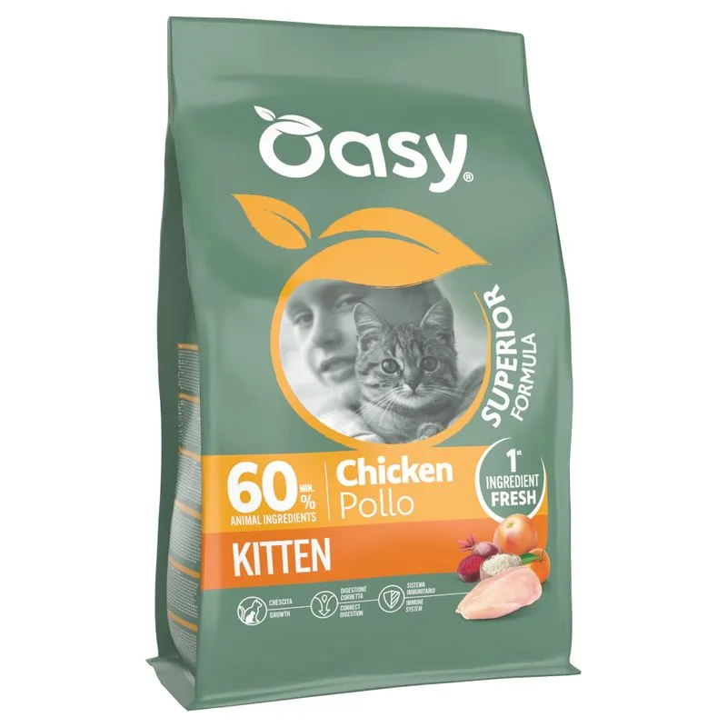 Oasy Dry Cat Superior Kitten Pollo (Set %: 2 x 1,5 kg)
