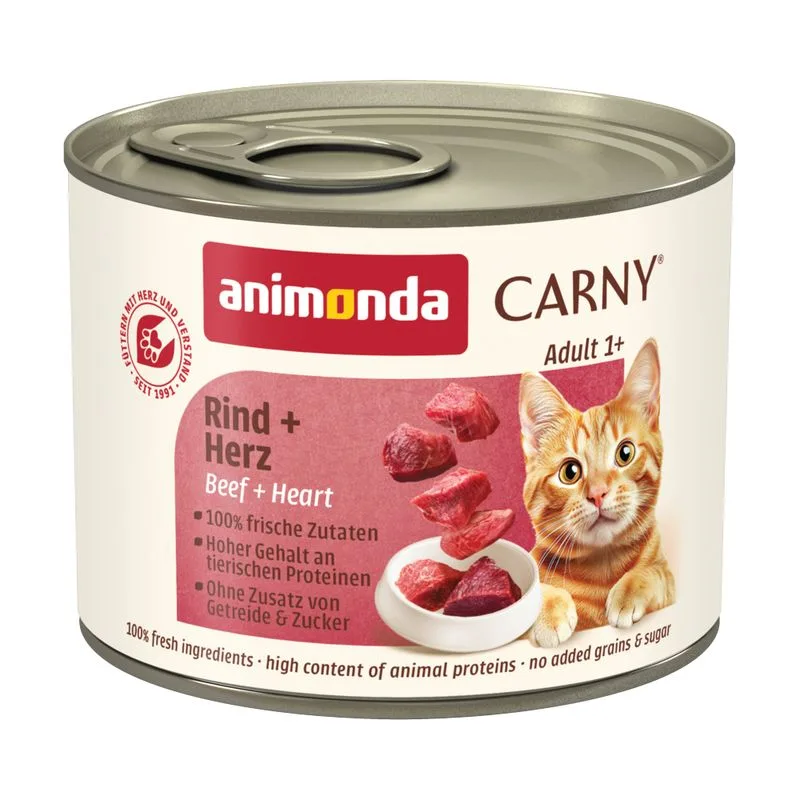 animonda Carny Adult 24 x 200 g (Manzo & Cuore)