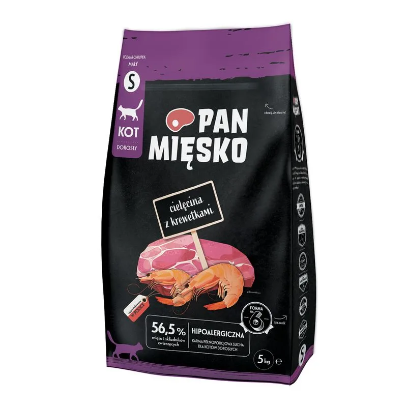 Pan Mięsko Cat Small Vitello con Gamberetti (Set %: 2 x 5 kg)