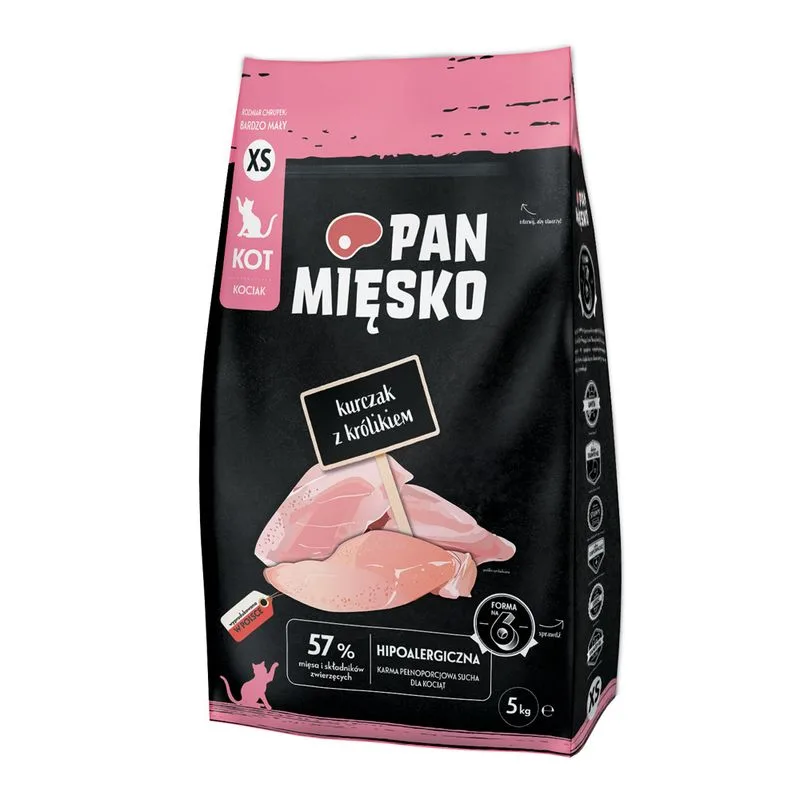 Pan Mięsko Kitten XS Pollo & Coniglio (Set%: 2 x 5 kg)
