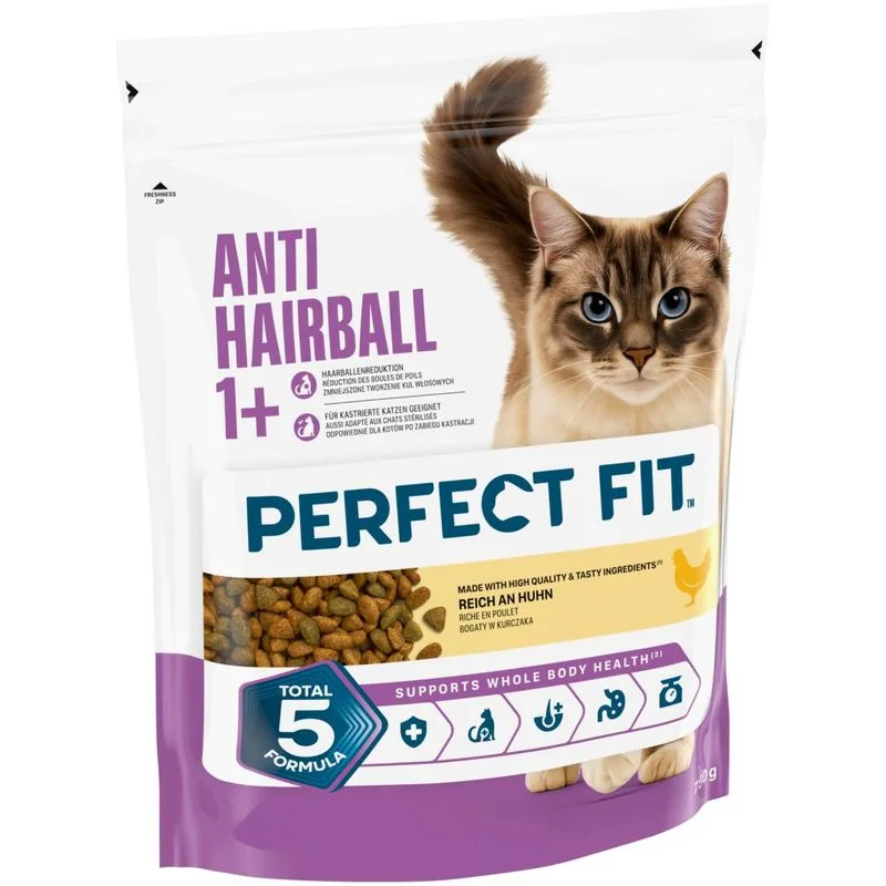 Perfect Fit Anti Hairball 1+ Ricco di Pollo (Set %: 6 x 750 g)