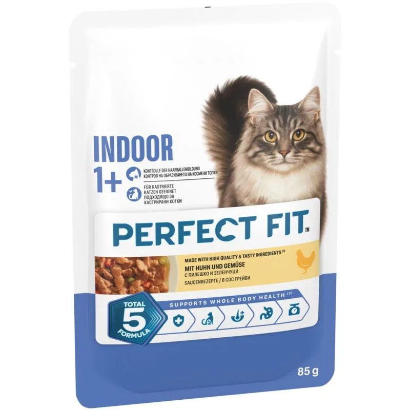 Perfect Fit Indoor 1+ (Set %: 48 x 85 g Pollo)