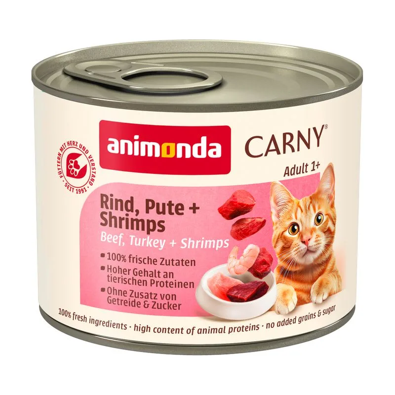 animonda Carny Adult 24 x 200 g (Manzo, Tacchino & Gamberetti)
