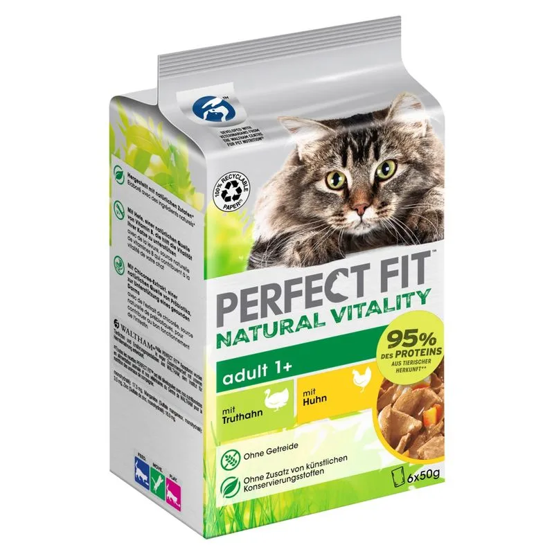 Perfect Fit Natural Vitality Adult 1+ Pollo & Tacchino (Set %: 36 x 50 g)