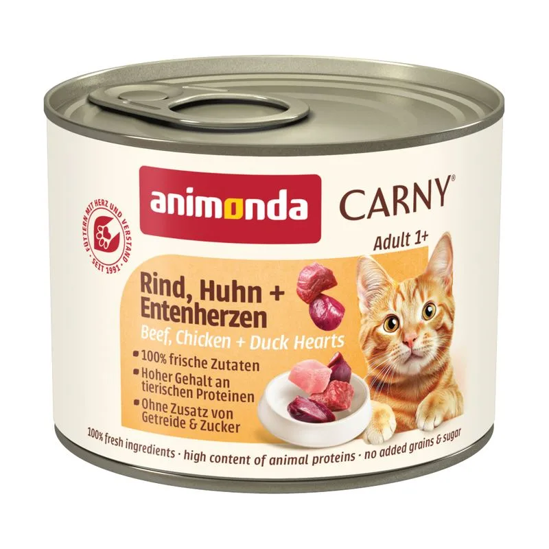 animonda Carny Adult 24 x 200 g (Mix Mare: Manzo, Tacchino & Gamberetti/Manzo & Merluzzo)