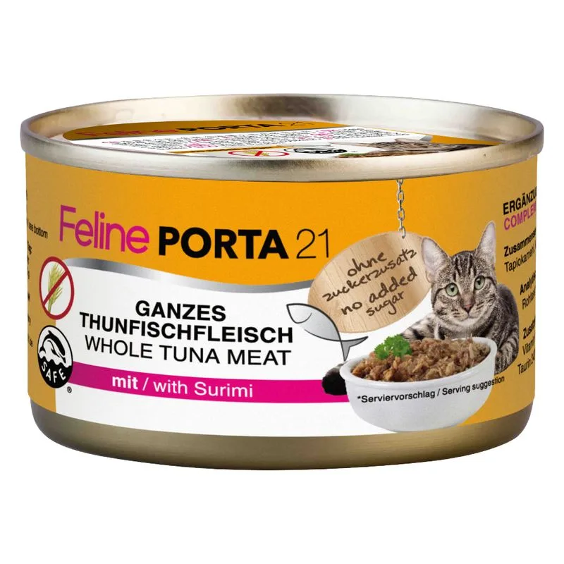Feline Porta 21 24 x 90 g (Tonno con Surimi (senza cereali))