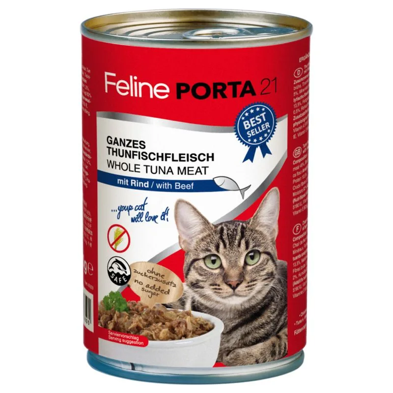 Feline Porta 21 6 x 400 g (Tonno con Manzo)