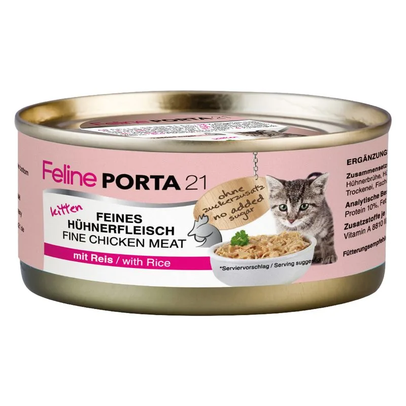 Feline Porta 21 Kitten Pollo con Riso