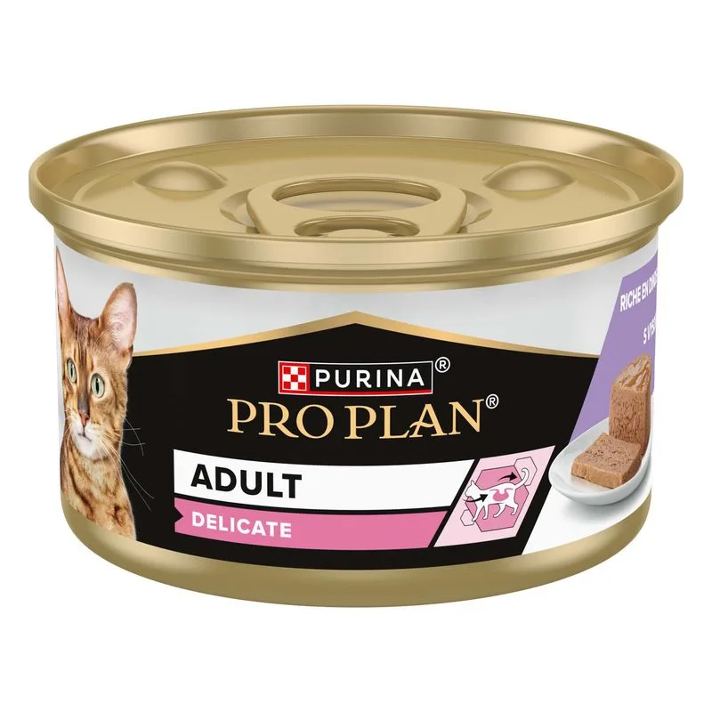 4 + 1 gratis! 30 x 85 g / 120 X 85 g PURINA PRO PLAN (120 x 85 g Cat Delicate Tacchino)