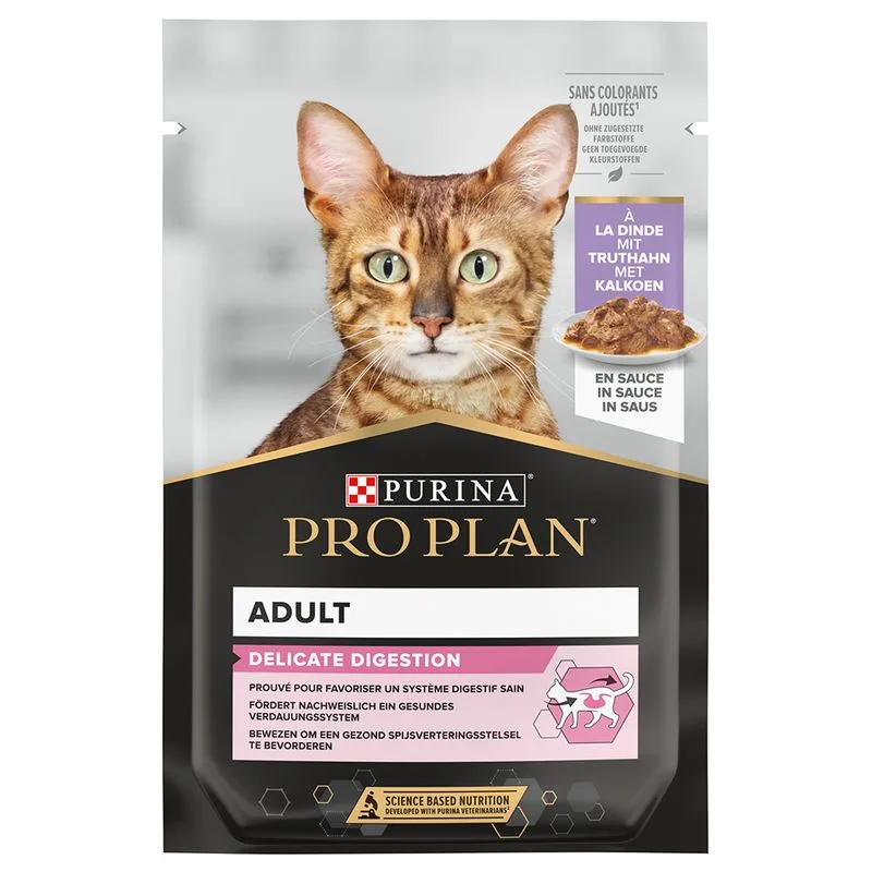 4 + 1 gratis! 30 x 85 g / 120 X 85 g PURINA PRO PLAN (30 x 85 g Adult Delicate Digestion: Tacchino in salsa)