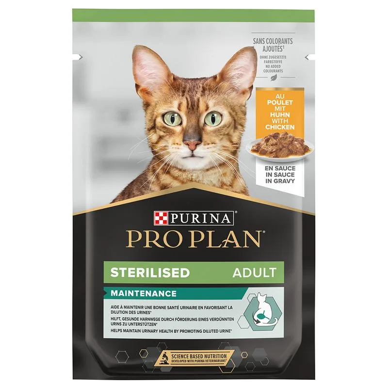4 + 1 gratis! 30 x 85 g / 120 X 85 g PURINA PRO PLAN (30 x 85 g Sterilised Adult Maintenance: Teneri pezzetti con Pollo in Salsa)