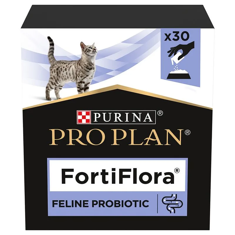 PURINA PRO PLAN Fortiflora Feline Probiotic Alimento complementare per gatto (Set %: 2 x 30 g)