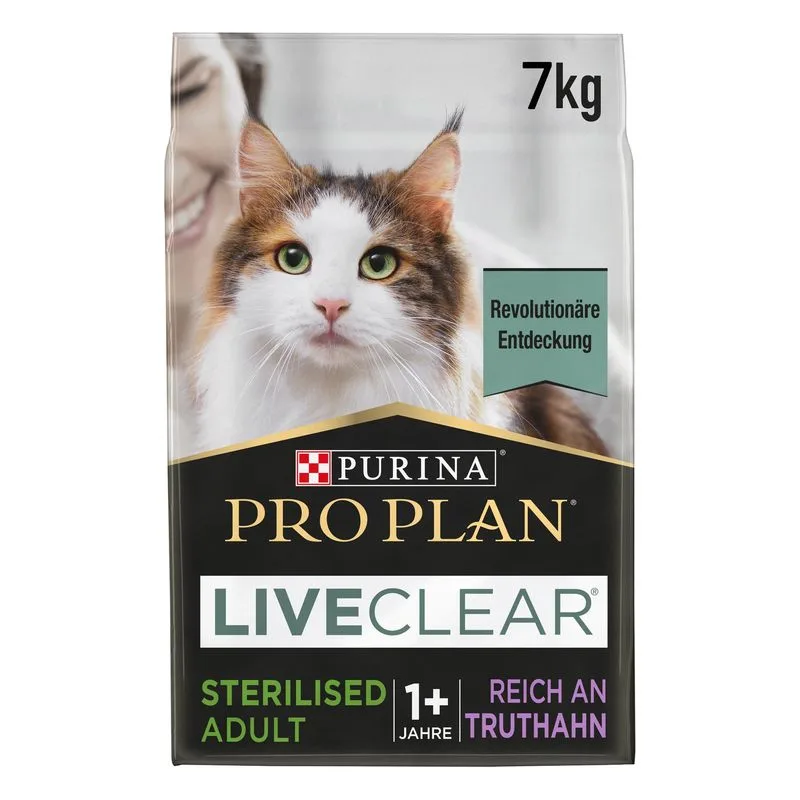 PURINA PRO PLAN LiveClear® Gatti Adulti Sterilizzati Ricco in Tacchino (Set %: 2 x 7 kg)