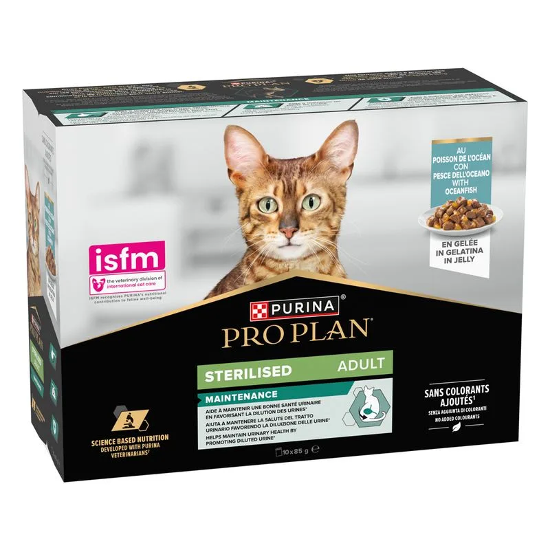Prezzo speciale! 2 x PURINA PRO PLAN Umido per gatti (2 x (10 x 85 g) Cat Sterilised Adult Maintenance Pesce oceanico)