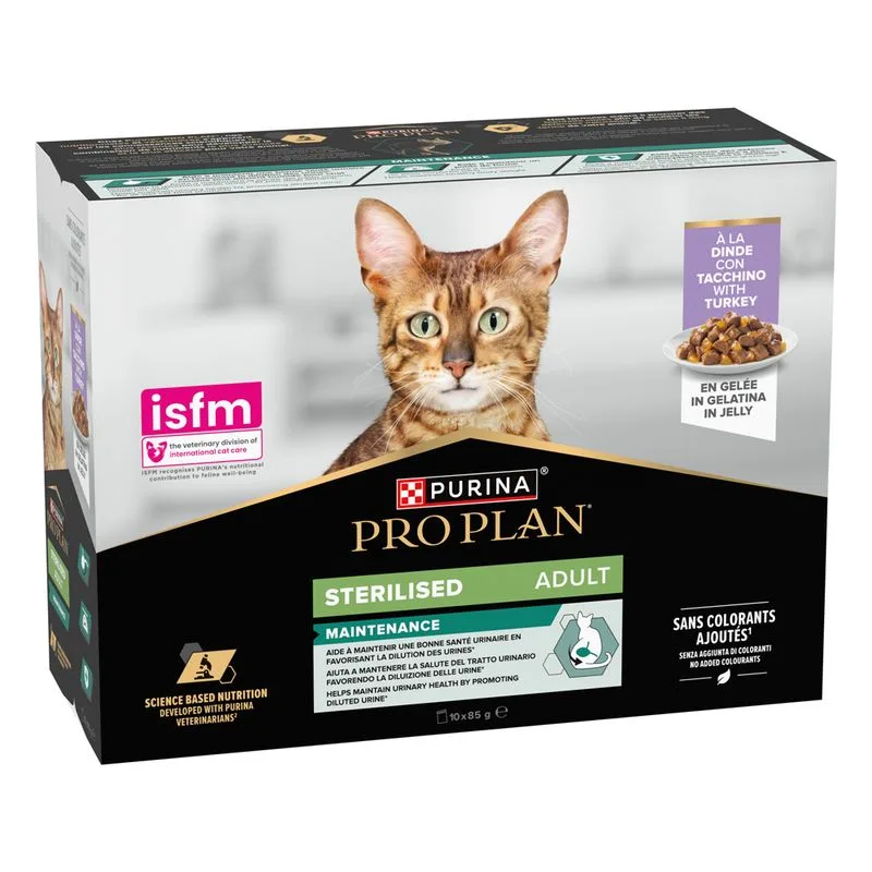 Prezzo speciale! 2 x PURINA PRO PLAN Umido per gatti (2 x (10 x 85 g) Cat Sterilised Adult Maintenance Tacchino)