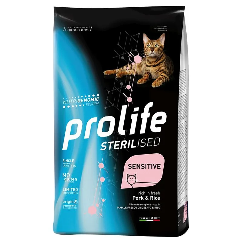 Prolife Cat Sensitive Sterilized Maiale & Riso (Set %: 2 x 7 kg)