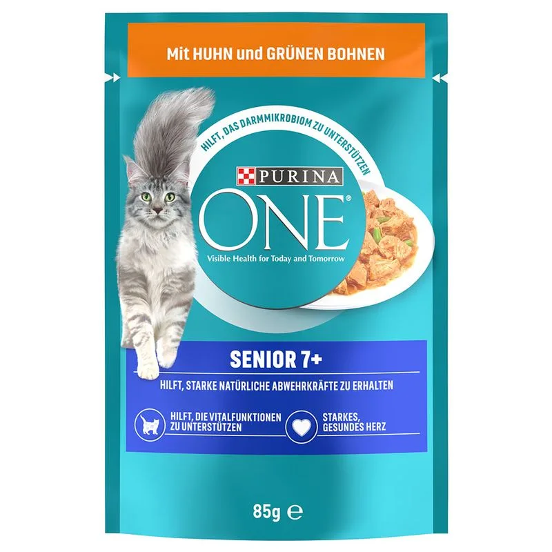 PURINA ONE 26 x 85 g Umido per gatto (Senior 7+ con Pollo e Fagiolini)