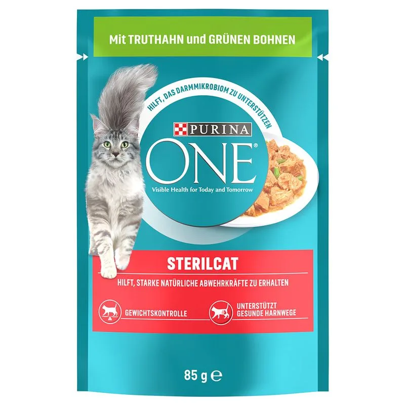 PURINA ONE 26 x 85 g Umido per gatto (Sterilized con Tacchino e Fagiolini)