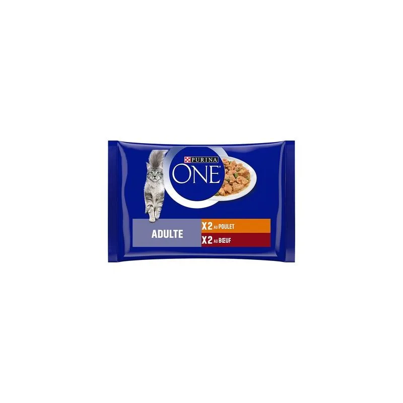 PURINA ONE 4 x 85 g (Adult Pollo e Manzo)