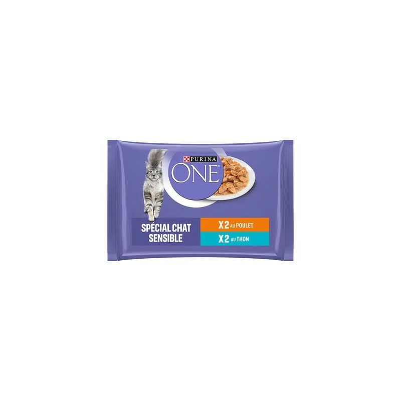 PURINA ONE 4 x 85 g (Sensitive Pollo e Tonno)